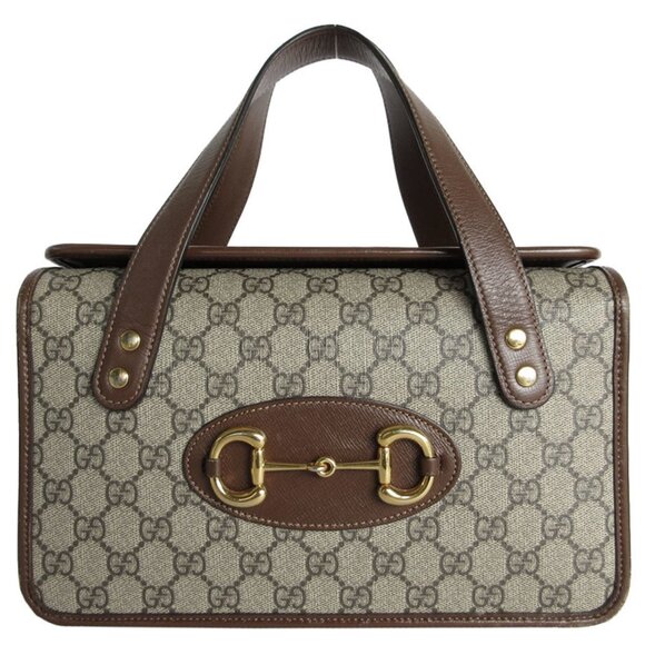 GUCCI Brown Leather Bag - Picture 1 of 5
